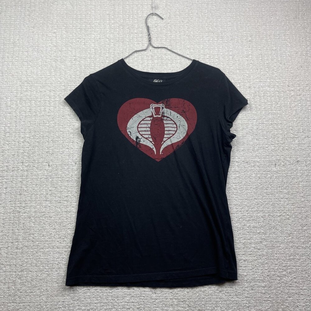 VTG Y2K 2008 G.I. Joe Cobra Commander Hasbro x Takecover T-Shirt Wom Sz L Black